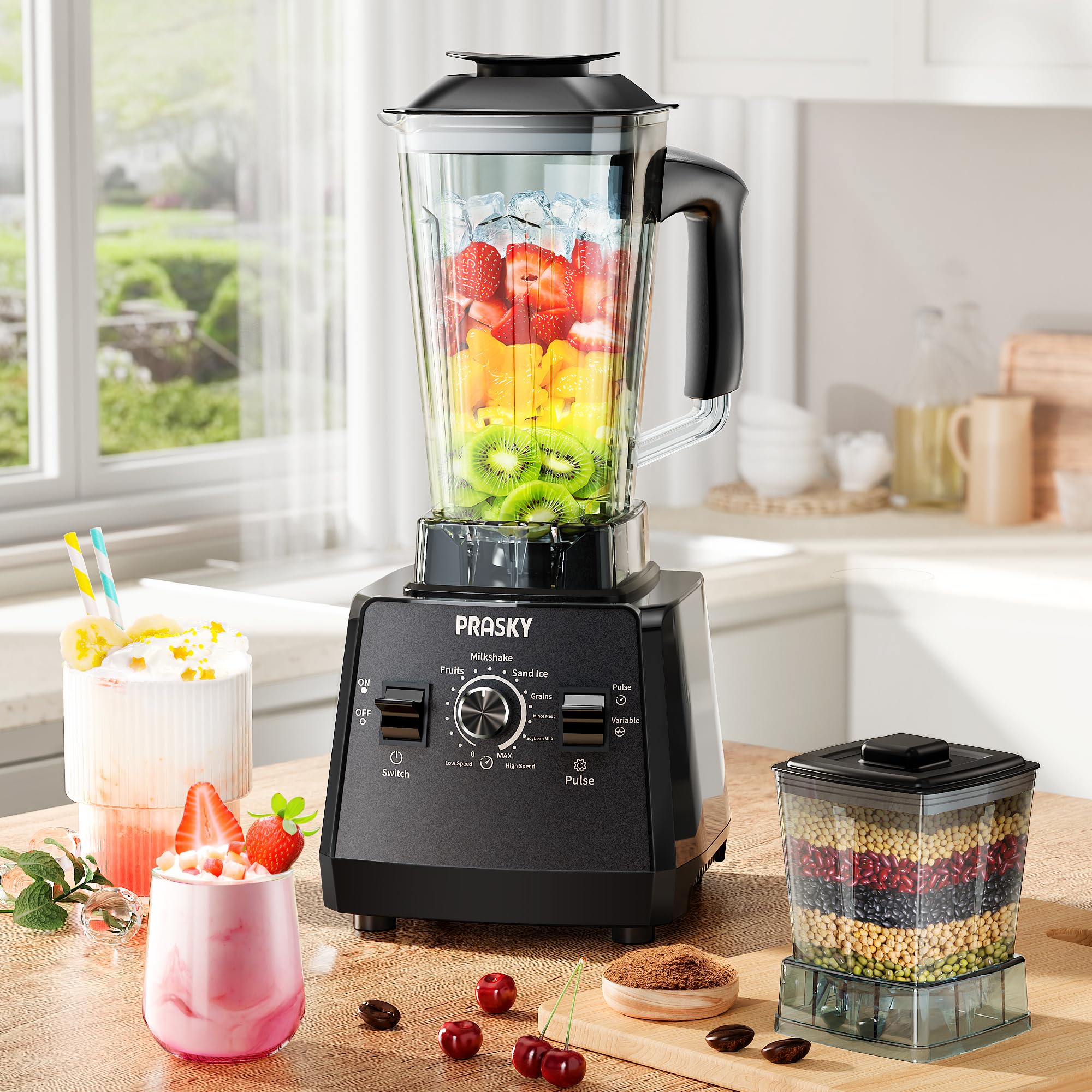 Amazon.com: Blender,Blenders for Kitchen, PRASKY Powerful Blender